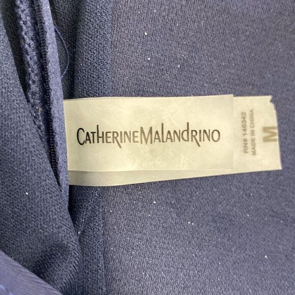 Catherine Malandrino Women's Navy Twisted Ruched Bandeau Swimsuit Sz Medium NWT - Picture 7 of 8